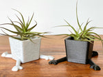 Square Pants Sleepy Cute Plant Pot - Homemade Planter Succulent Cactus Indoor Plants - Home Office Decoration - Gift Idea Plant Lover