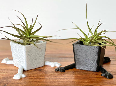 Square Pants Sleepy Cute Plant Pot - Homemade Planter Succulent Cactus Indoor Plants - Home Office Decoration - Gift Idea Plant Lover
